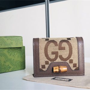 Gu.cci Diana Jumbo GG Card Case Wallet 658244