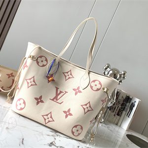 L.V Neverful MM Monogram Empreinte Cream M21579