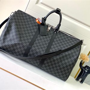 L.V Keepall Bandoulière 55 Damier Graphite M41413