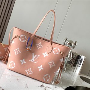 L.V Neverful MM Monogram Empreinte Pink M46329