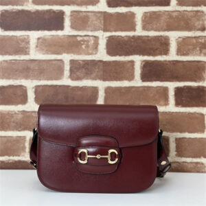 Gucci Horsebit 1955 Shoulder Bag Burgundy Leather 602204