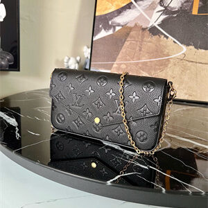L.V Felicie Pochette Monogram Empreinte Black M82477
