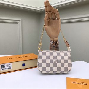 L.V Mini Pochette Accessories Damier Azur N58010