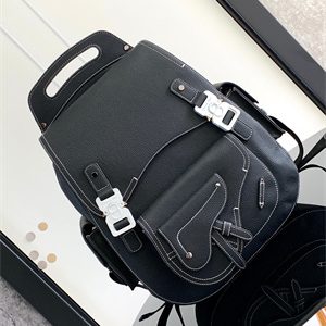 Di.or Maxi Gallop Backpack Grained Calfskin Black