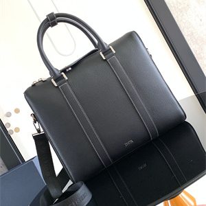 Di.or Lingot Briefcase Black Grained Calfskin