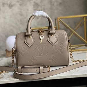 L.V Speedy Bandoulière 20 Giant Monogram Empreinte Tourterelle Beige M58953