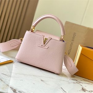 L.V Capucines Mini Bag Taurillon Leather Rosebella M59433