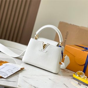 L.V Capucines Mini Bag Taurillon Leather White M59433