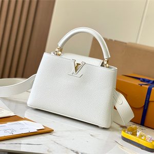 L.V Capucines BB Bag Taurillon Leather White M59434