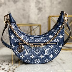 L.V Loop Bag Monogram Denim Blue M81166