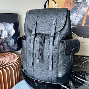 L.V Christopher MM Backpack Monogram Taurillon Leather Black M55699