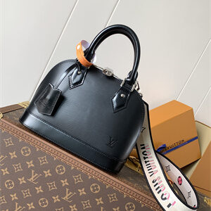 L.V Alma BB Bag EPI Leather Black M59217