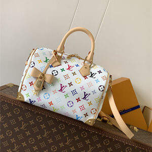 L.V x TM Speedy Bandoulière 25 Multicolored White M13085