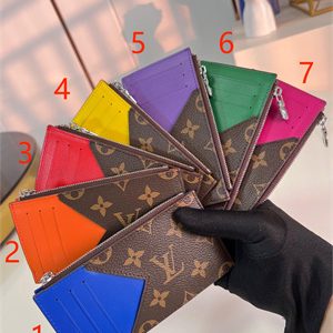 L.V Coin Card Holder Monogram Canvas M64038(7 Colors)