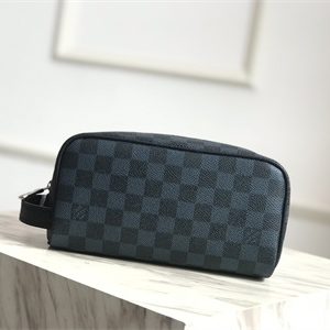 L.V Toilet Bag Damier Cobalt Canvas Navy/Black N50000