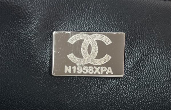 Cha.nel Mini Classic Flap Bag Tweed Silver Tone Metal Black A01116 - Image 9