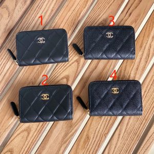 Cha.nel Classic Zipper Coin Purse Lambskin/ Grained Calfskin Black A69271 (4 options)
