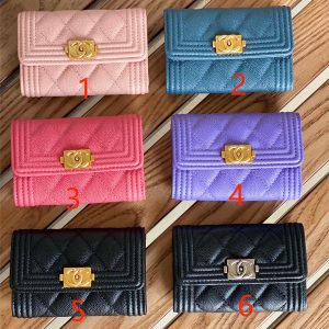 Cha.nel Classic Card Holder Lambskin/ Grained Calfskin A80603