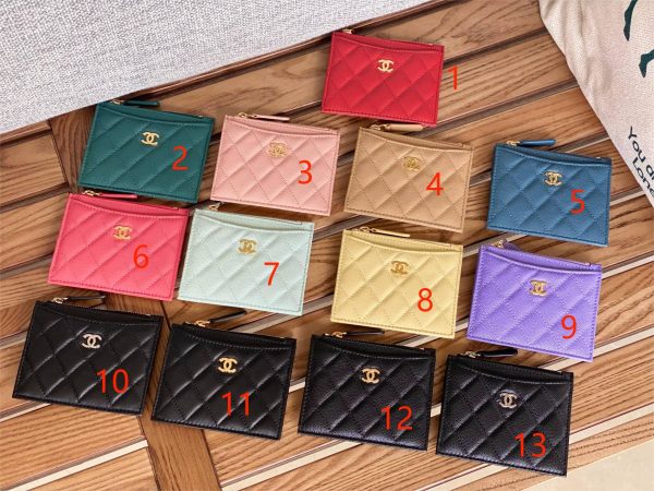 Cha.nel Classic Card Holder Lambskin/ Grained Calfskin A84105