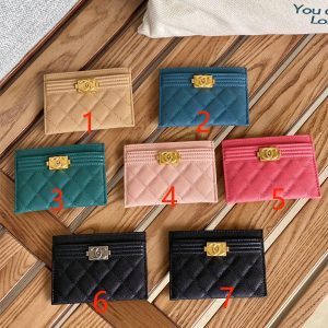 Cha.nel Classic Card Holder Grained Calfskin A84431