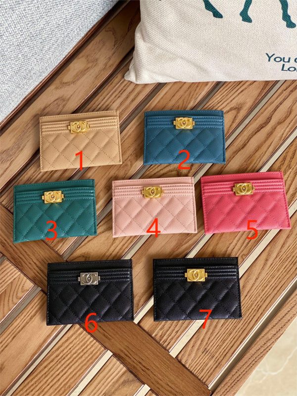 Cha.nel Classic Card Holder Grained Calfskin A84431