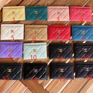 Cha.nel Classic Card Holder Lambskin/ Grained Calfskin AP0213