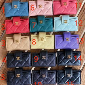 Cha.nel Classic Card Holder Lambskin/Grained Calfskin AP0342