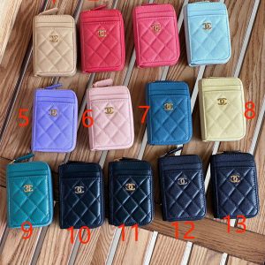 Cha.nel Classic Card Holder Lambskin/Grained Calfskin AP1650