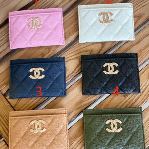 Cha.nel Classic Card Holder Grained Calfskin AP3048