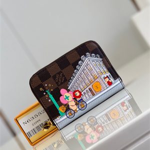 L.V Zippy Coin Purse Vivienne Holidays Damier Ebene N63552
