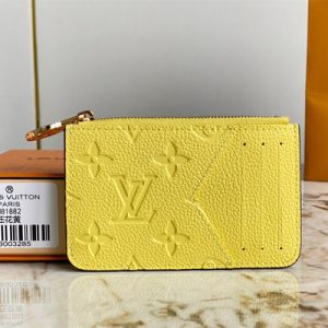 L.V Romy Card Holder Monogram Empreinte Leather Yellow M81882