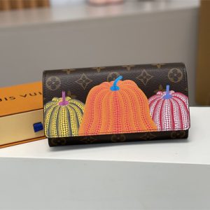L.V X YK Sarah Wallet Pumpkin Monogram Canvas M82114
