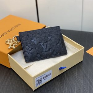 L.V Charms Card Holder Monogram Empreinte Black M82132
