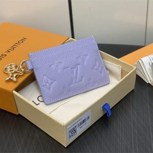 L.V Charms Card Holder Monogram Empreinte Lt Purple M82172