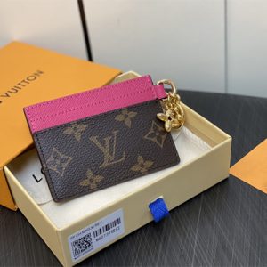 L.V Charms Card Holder Monogram Canvas Fuchsia M82739