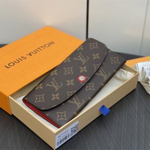 L.V Emilie Wallet Monogram Canvas Red M82919