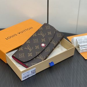 L.V Emilie Wallet Monogram Canvas Fuchsia M82919