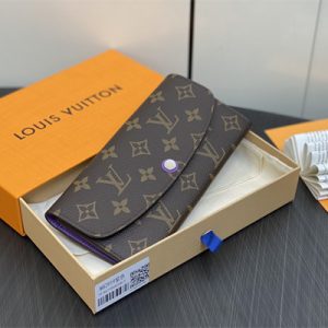L.V Emilie Wallet Monogram Canvas Purple M82919