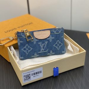 L.V Remix Key Pouch Monogram Denim M82961