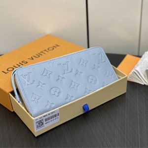 L.V Zipper Wallet Monogram Empreinte Blue M83225