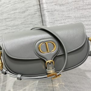 CD Di.or Bobby East-West Bag Box Calfskin Grey