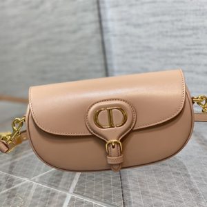 CD Di.or Bobby East-West Bag Box Calfskin Rose Des Vents