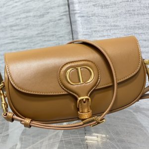 CD Di.or Bobby East-West Bag Box Calfskin Amber