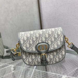 CD Medium Di.or Bobby Bag Grey Oblique Jacquard