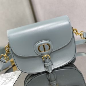 CD Medium Di.or Bobby Bag Box Calfskin Blue