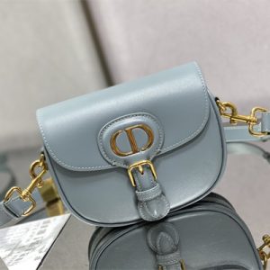 CD Small Di.or Bobby Bag Box Calfskin Blue