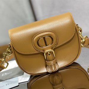 CD Small Di.or Bobby Bag Box Calfskin Amber