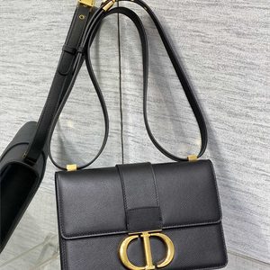 CD 30 Montaigne Bag Grained Calfskin Black