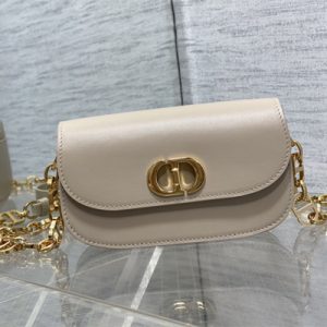 CD Small 30 Montaigne Avenue Bag Box Calfskin Beige