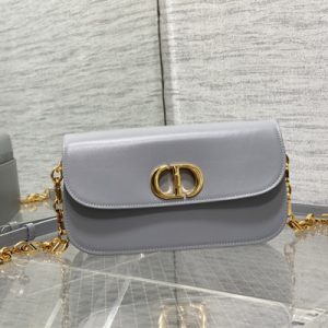 CD 30 Montaigne Avenue Bag Box Calfskin Grey Blue